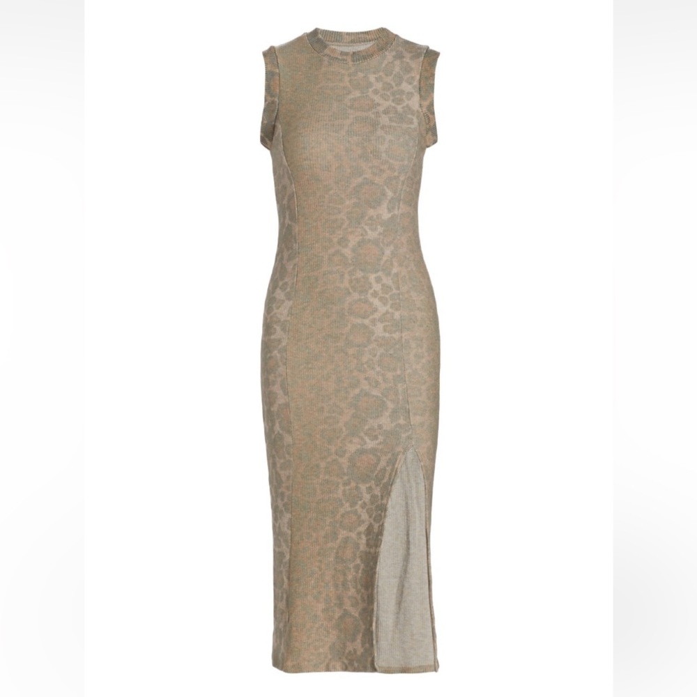 NSF Bella Leopard-Print Midi-Dress